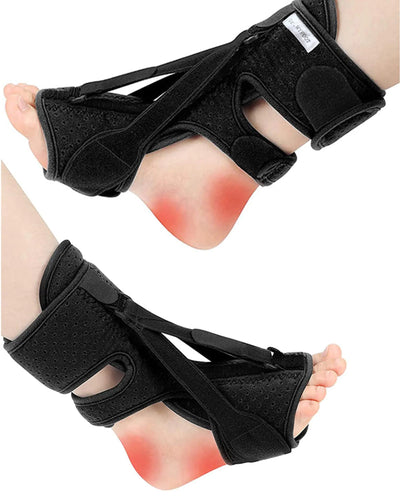 Dr.WYFOOT Plantar Fasciitis Brace for Plantar Fasciitis ReliefPlantar Fasciitis Night SplintFoot Drop and Achilles Tendonitis BraceNight Splint for Plantar Fasciitis Men & Women(1 Pce Black)
