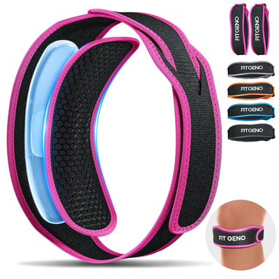 Fit Geno Knee Strap Patella Tendon Support: Patellar Stabilizing & Pain Relief for Man and Women - Knee brace for Runners & Jumpers Tendonitis Running Volleyball Basketball (2-Pack)